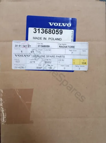 Volvo RADIATOR 31368059 - VV-31368059
